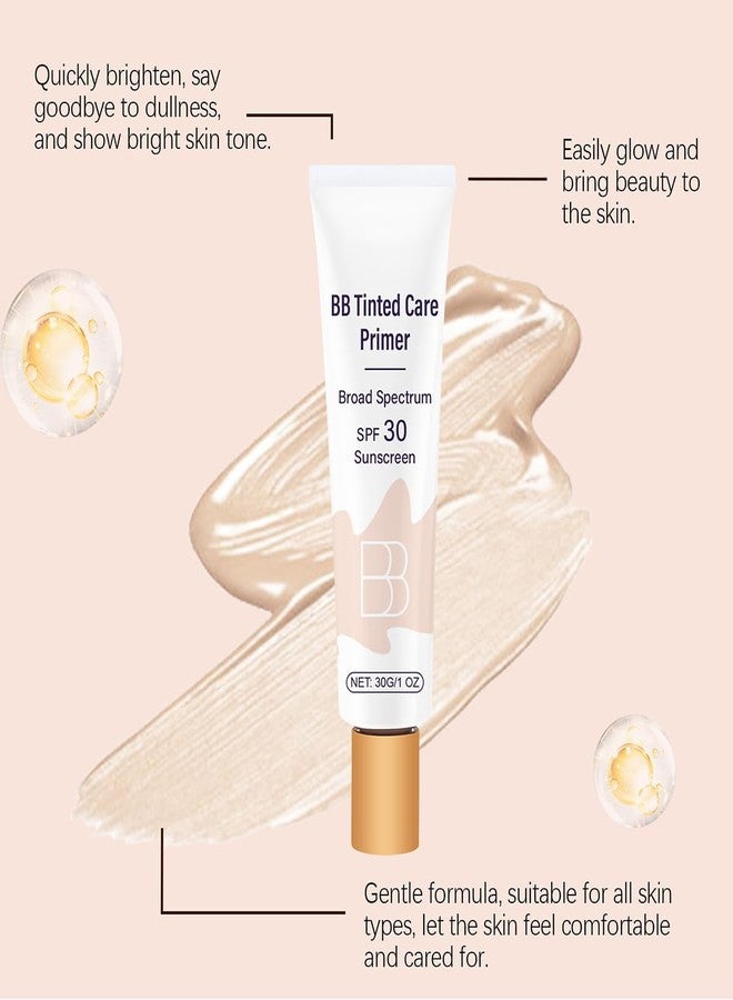 Tiejdhr BB Blur Cream Tinted Moisturizer With Spf, Tinted Care Primer, Waterproof Concealer, Spf 30 Sunscreen, 3 Shades, All Skin Types(02# Natural, 30g/1 Oz) - Image 4